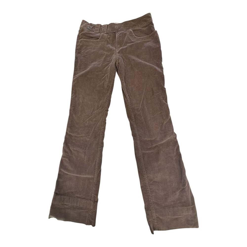 Tulle Brown Corduroy Flare Pants Size 4 Y2K Low Rise Wide Leg